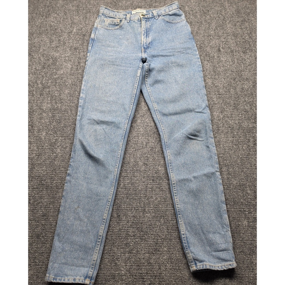 Vintage American Apparel Slim Straight Mom Jeans Size 28 100% Cotton Blue Wash